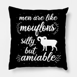 Mouflon men hunter animals nature hunt hunting Pillow