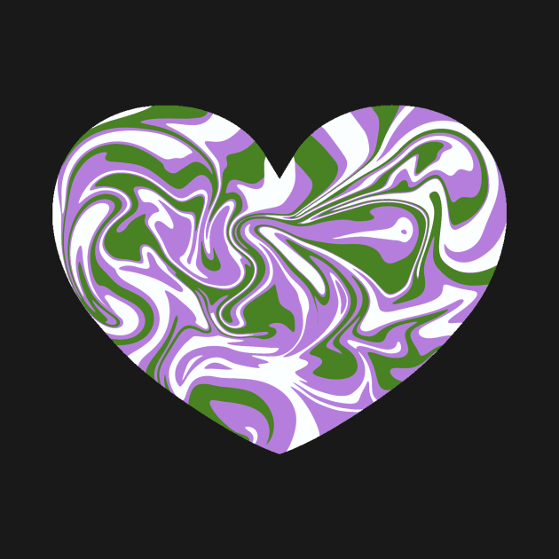 Genderqueer Pride Marble Heart by nochi