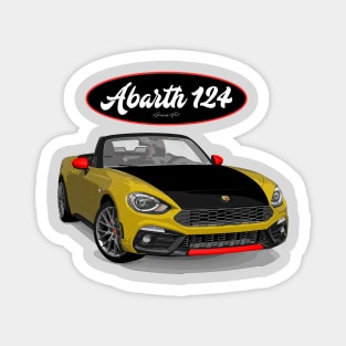 ABARTH 124 Giallo Magnet