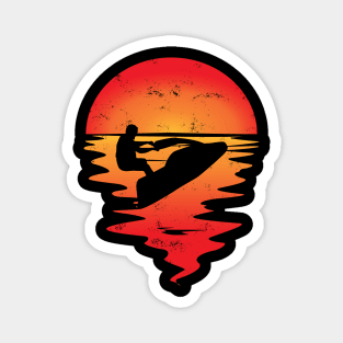 Jet Ski Sunset Design Magnet