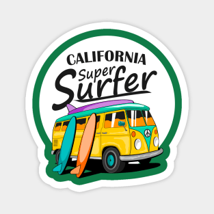 California super surfer Magnet