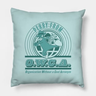 Perry of OWCA (2-Tone Teal on Teal) Pillow