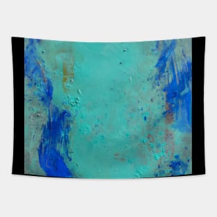 Abstract Turquoise Painting Tapestry