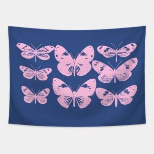 Pink Papillon Butterfly Tapestry