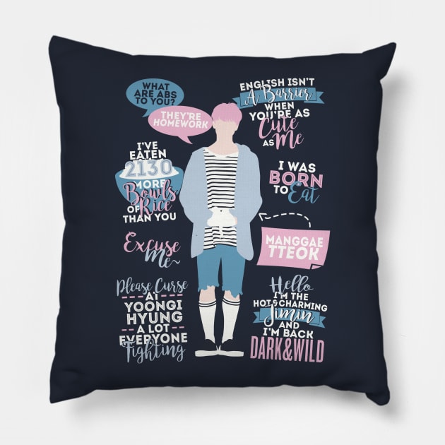 BTS Jimin Quotes Pillow by ZeroKara