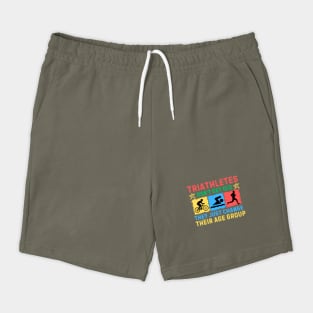Retro Triathlete Quote Shorts