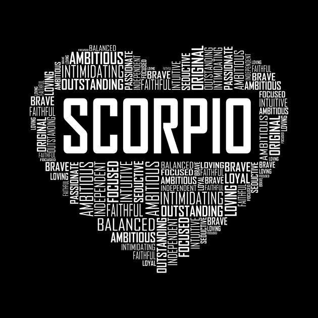 Scorpio Zodiac Heart by LetsBeginDesigns