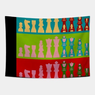 Chess Game Lover Pop Art Style Design Queen King Pawl Gift for him Idea Tapestry