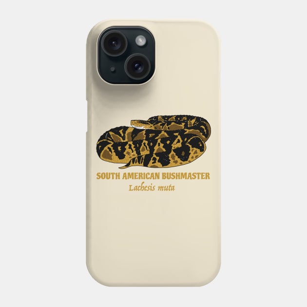 South American Bushmaster Lachesis Muta Phone Case by SNK Kreatures