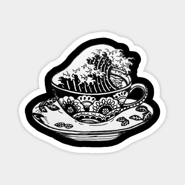 Tea Tsunami Magnet by Luke Gray