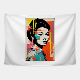 Vintage woman in pop-art style Tapestry