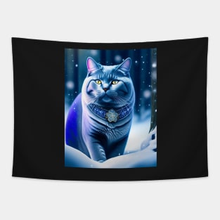Mystical Feline: British Shorthair Cat Captivates with Its Magical Charm Tapestry