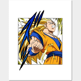 Goku Super Saiyan 3 Dragonball Posters and Art Prints for Sale