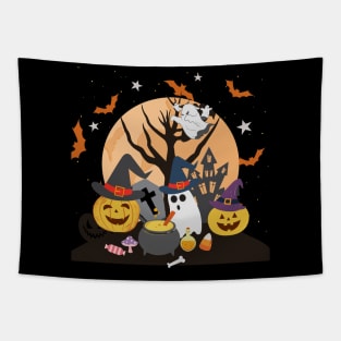 Halloween Face Mask, Happy Hallween For kids, Haloween ghost Face Mask for Kids. Tapestry