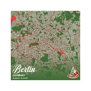 Berlin - Germary Christmas Map T-Shirt