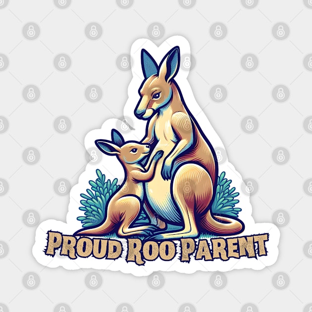 Parenting kangaroo Magnet by Japanese Fever