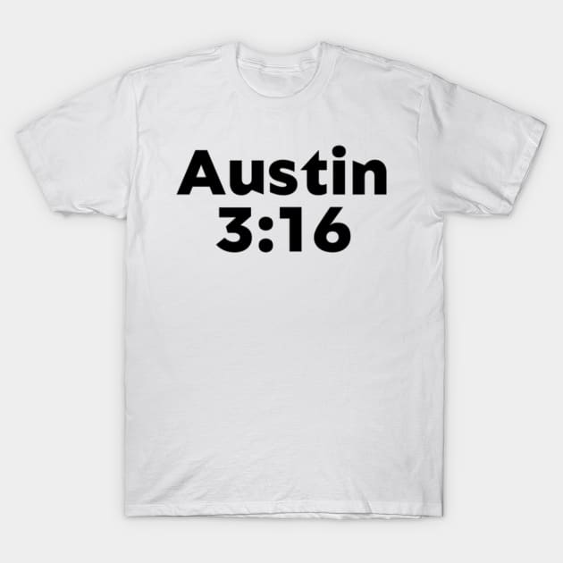 WWE Stone Cold Steve Austin 3:16 Classic Logo Youth T-Shirt - BLACK