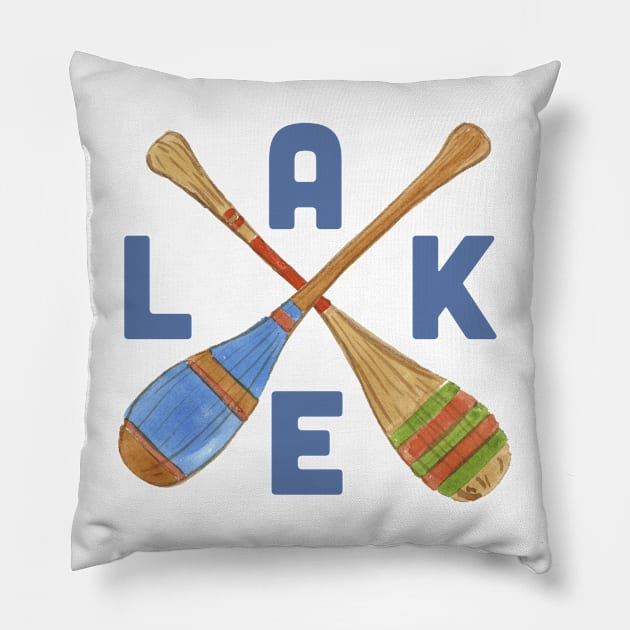 Lake paddles Pillow by SWON Design