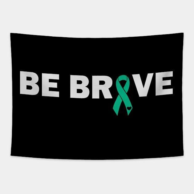 Be Brave Liver Cancer Awareness Tapestry by busines_night