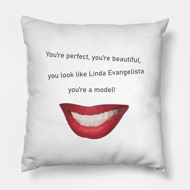 Valentina - Your Smile is Beautiful Pillow by Open Studios