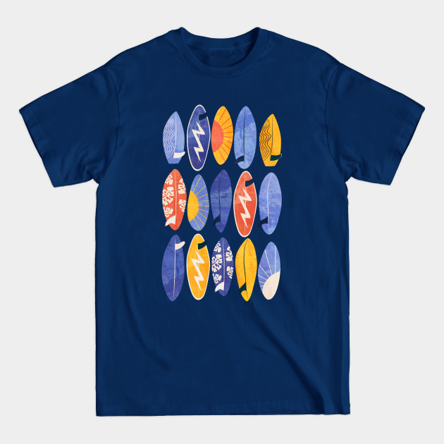 Surfboard on blue - Summer - T-Shirt