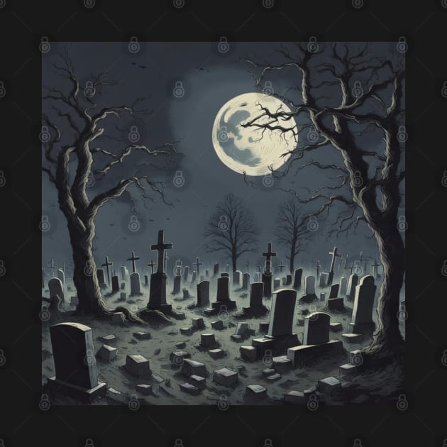 Graveyard At Night by Haunted History Chronicles