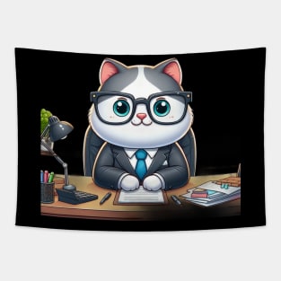 The Cute Cat Boss Compendium: A Treasury of Feline Funnies Tapestry