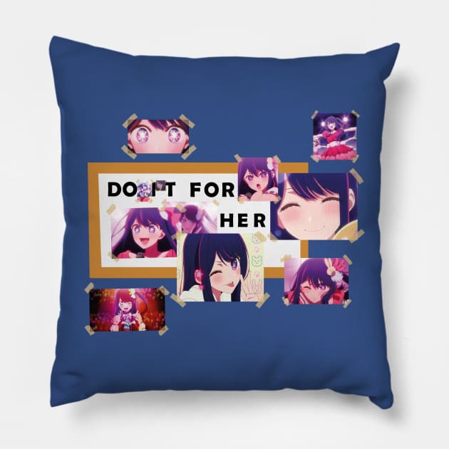 OSHI NO KO: DO IT FOR HER (WITHOUT BACKGROUND) Pillow by FunGangStore