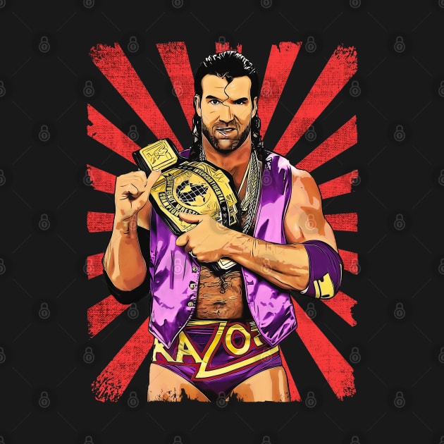 Razor Ramon Wrestling Vintage Fan Art by Sakonipopart