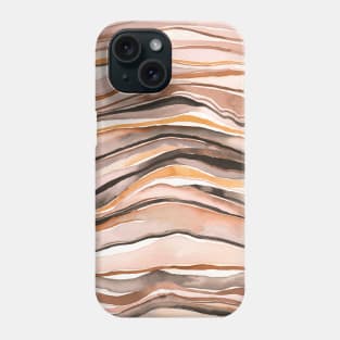 Pocket - Watercolor Mineral Layers Terracota Phone Case