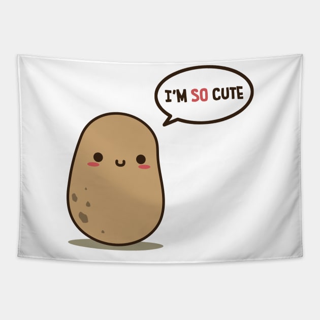 I'm so cute potato Tapestry by clgtart