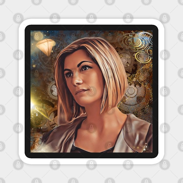 13th Doctor Time / Nothing is forever Magnet by AlisiaArt