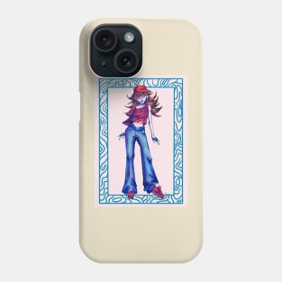 Bucket hat wearing anime girl Phone Case