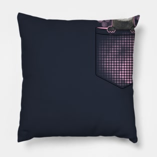 Sea otter - pink shirt design Pillow