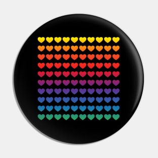 One Hundred Rainbow He Celebrate Peace Pin