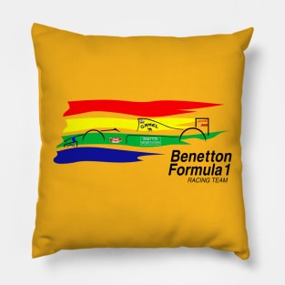 Benetton F1 Team 90's Motorsport Art Pillow