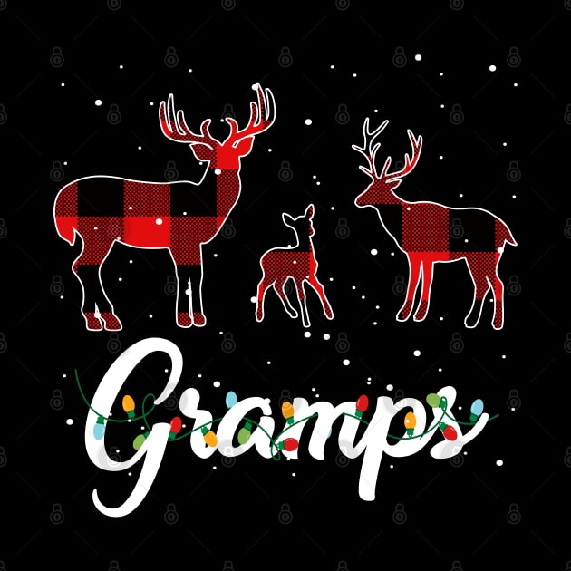 Gramps Reindeer Plaid Pajama Shirt Family Christmas by intelus