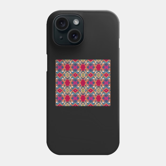 Red White and Blue Aesthetic Pattern 2 Phone Case by BubbleMench