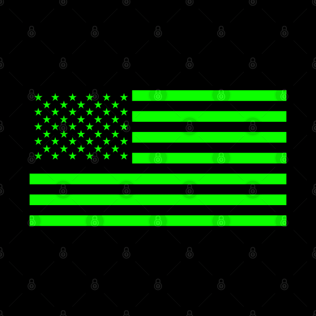 New United States Fluorescent Green Flag by NINE69