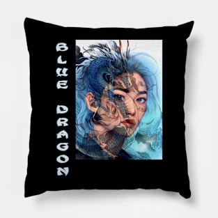 K-pop Fan Art Felix - 5 Stars - Blue Dragon Yongbokie Pillow