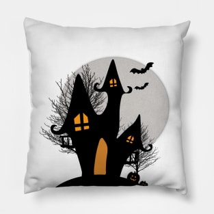 The Haunted House Pillow