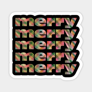 Merry in Plaid Magnet