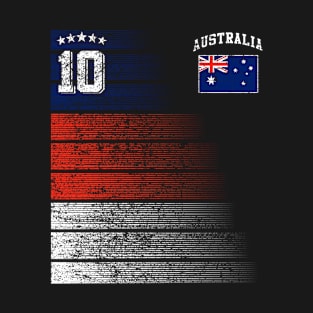 Australia Soccer Fans Jersey Australian Flag Football Lovers T-Shirt