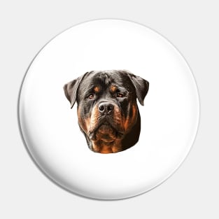 Rottweiler Stunning Dog Head Art Pin