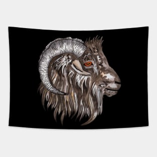 Occult black goat chinise zodiac Tapestry