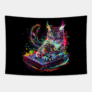 Cat DJ Loop Tapestry