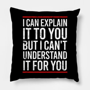 I Can Explain It To You But I Can't Understand It For You Pillow