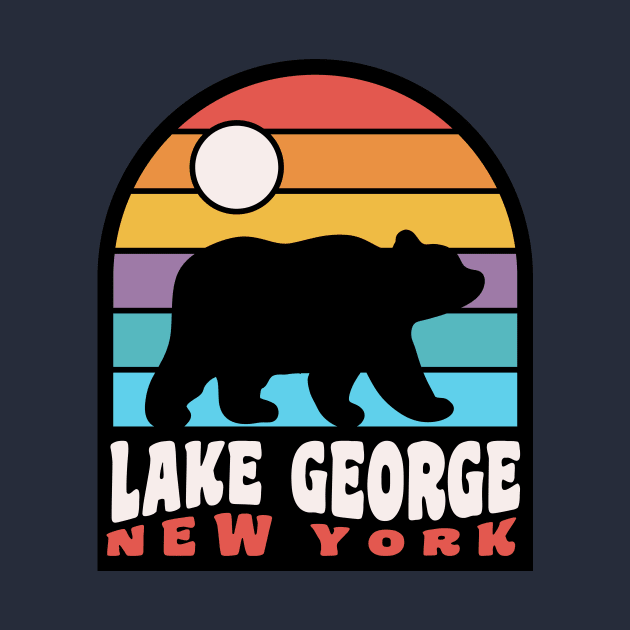 Lake George New York Adirondack Mountains Bear Badge by PodDesignShop