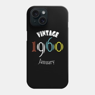 1960  Vintage January Birthday Phone Case