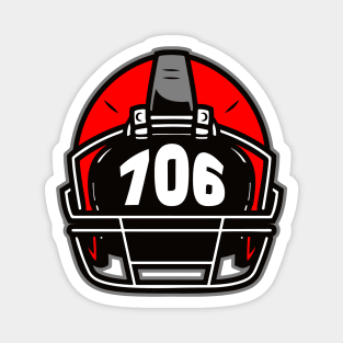 Retro Football Helmet 706 Area Code Athens Georgia Football Magnet